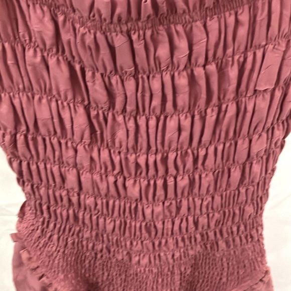 Urban Outfitters: Pink Cinched flare bottom Sundress- Flirty/Flowy skirt-Small - Picture 3 of 11